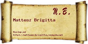 Mattesz Brigitta névjegykártya